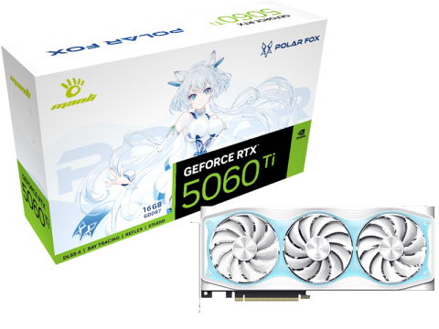 万丽 雪狐 GeForce RTX 5060 Ti OC 16GB GDDR7 三风扇